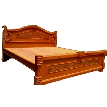 Carved Sheesham Platform Bed