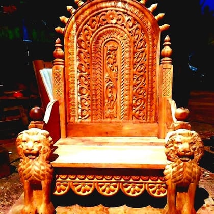 Carved Lion Throne