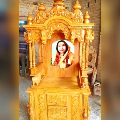 Carved Mandir Throne