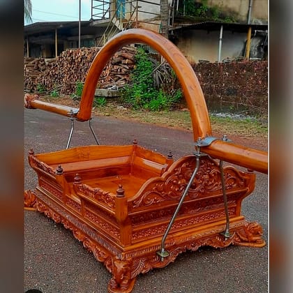 Carved Wooden Swing (Jhula)
