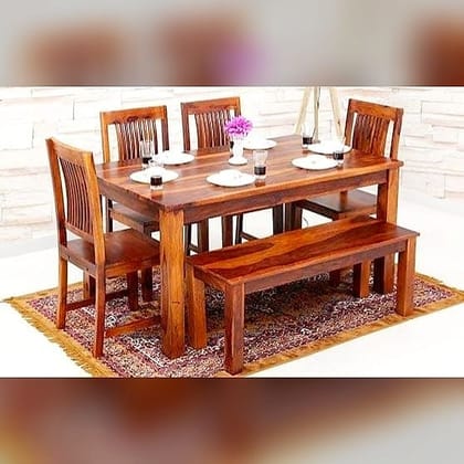 Six-Seater Dining Set with Bench