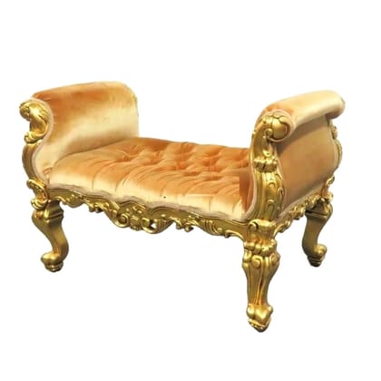 Gilded Upholstered Bench