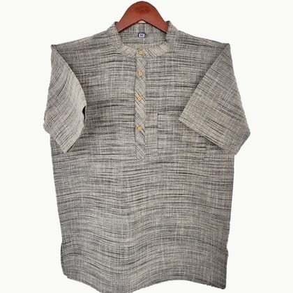 Grey Handloom Short Kurta